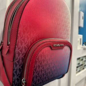 Michael Kors Red and Purple Gradient Backpack